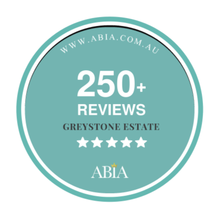 ABIA 250+ five-star reviews badge for Greystone Estate